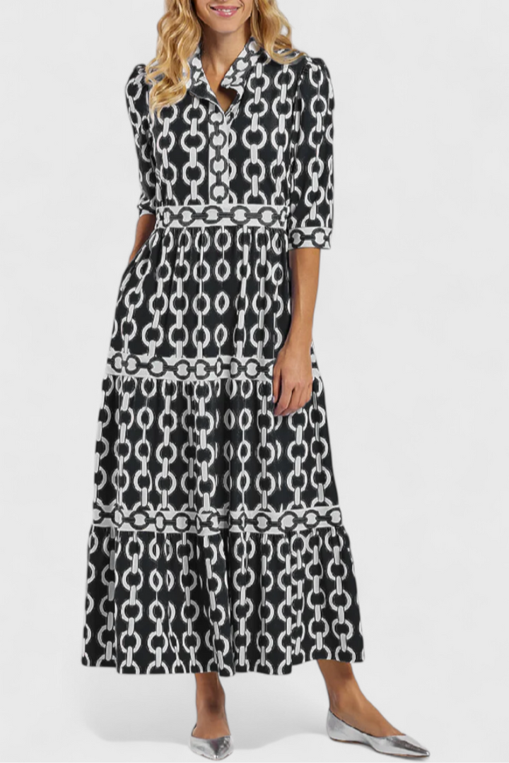 Robe Midi Casilda avec Imprimé de Chaînes