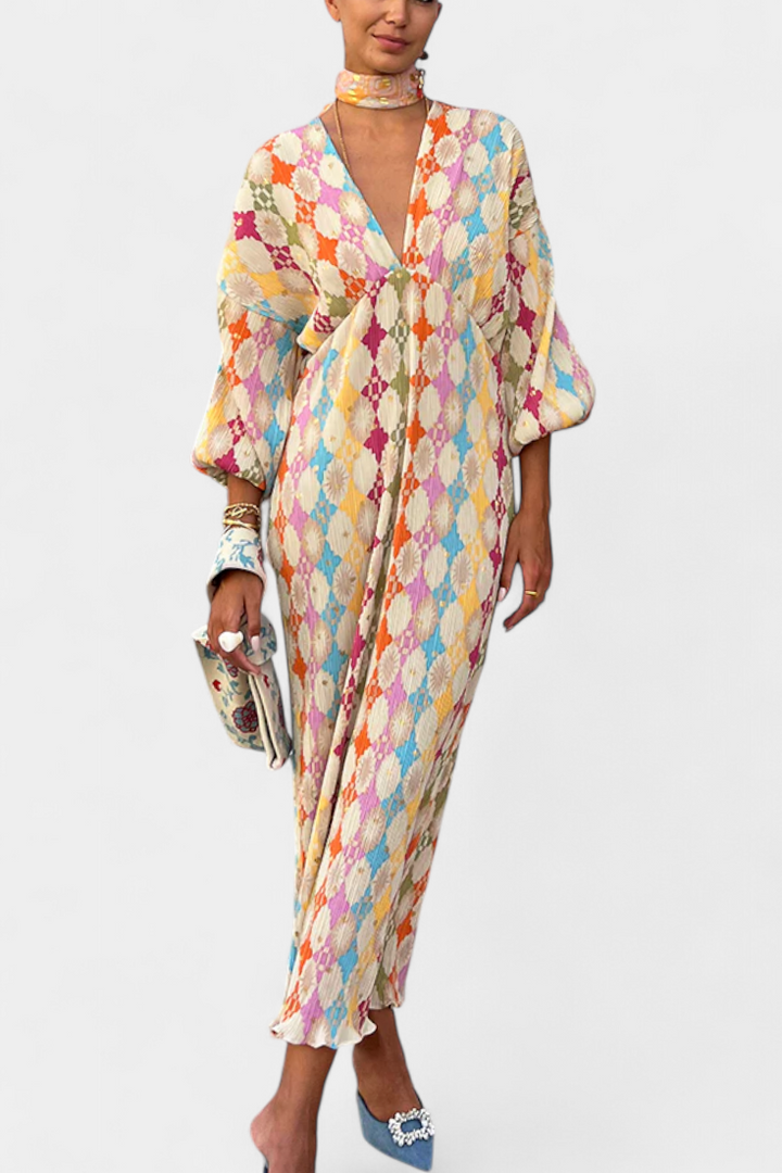 Robe Maxi Shanice avec Imprimé Géométrique