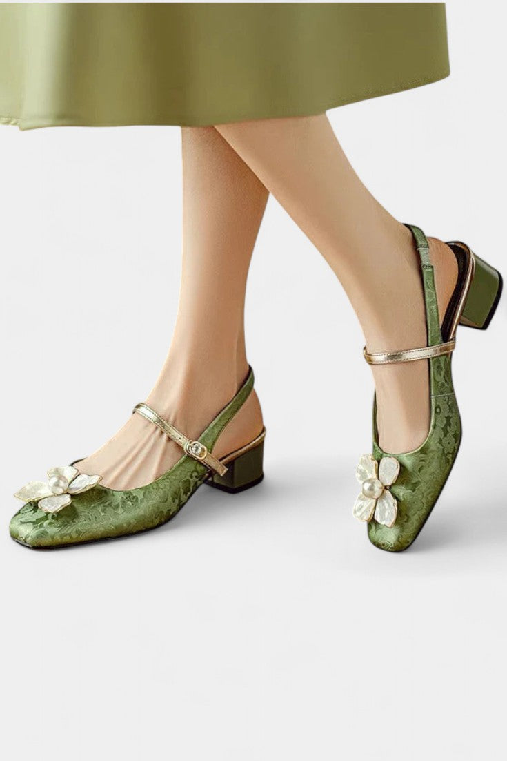 Eloise Élégantes Mary Janes avec Détail Floral