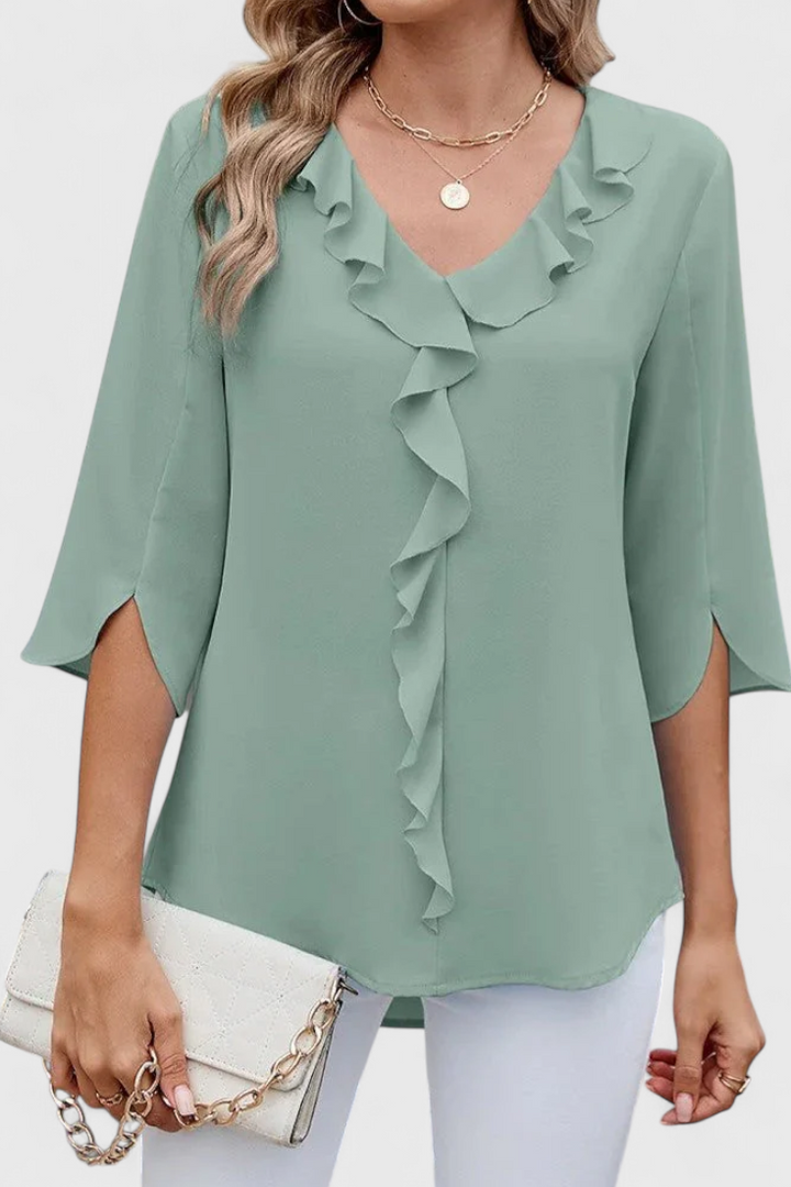 Annemiek Blouse Décontractée avec Coupe Ample et Style Sophistiqué