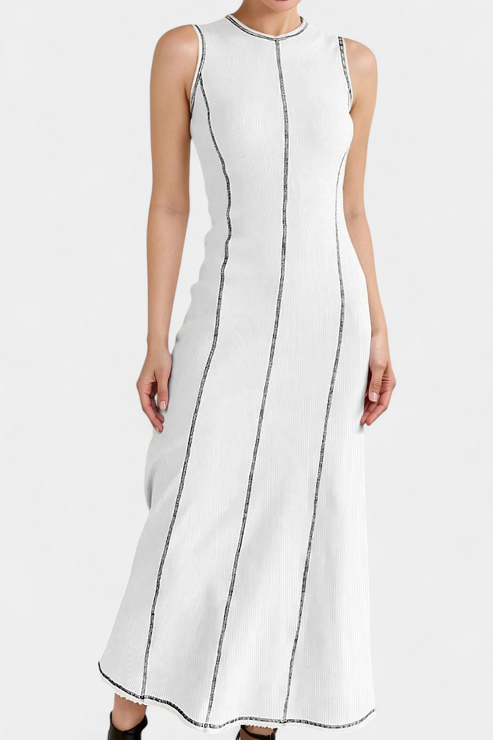 Robe Maxi Bicolore Sans Manches Santona