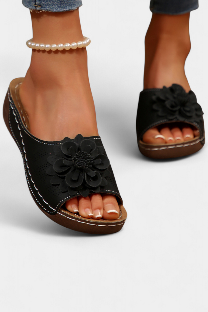 Sandales Orthopédiques Rica avec Fleur 3D et Semelle Rembourrée