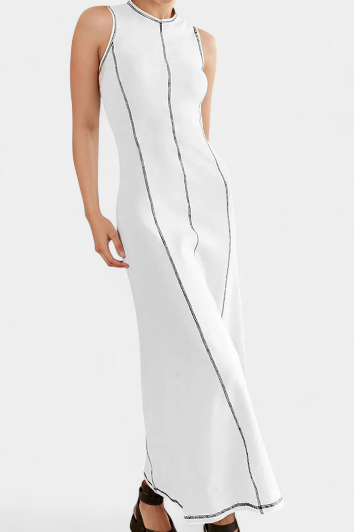 Robe Maxi Bicolore Sans Manches Santona