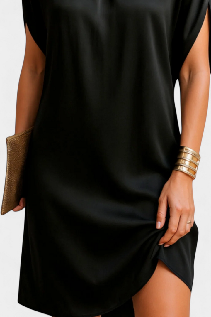 Robe Midi Intemporelle Haruna avec Décolleté Rond