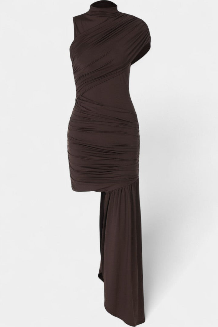 Velia Robe Mini Asymétrique avec Drapé