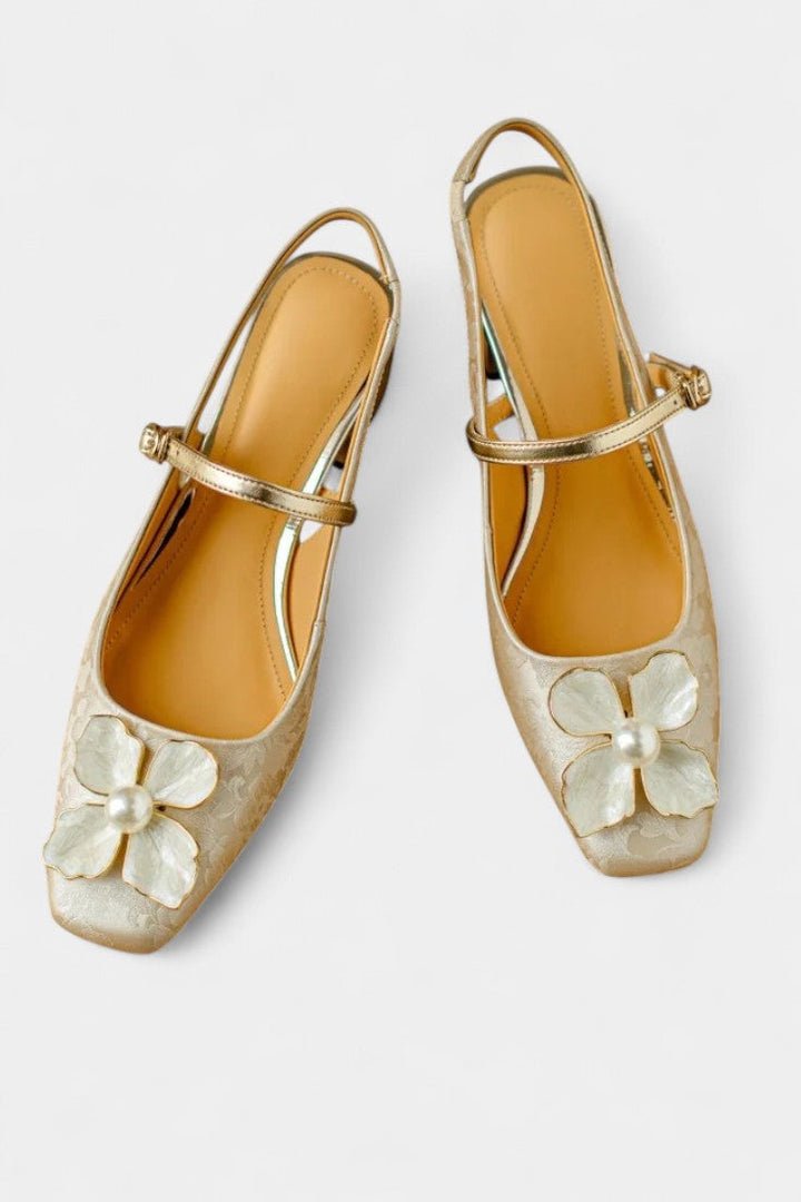 Eloise Élégantes Mary Janes avec Détail Floral
