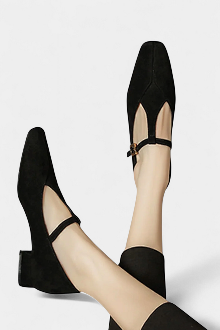 Elly Talons Bas avec Sangle et Boucle