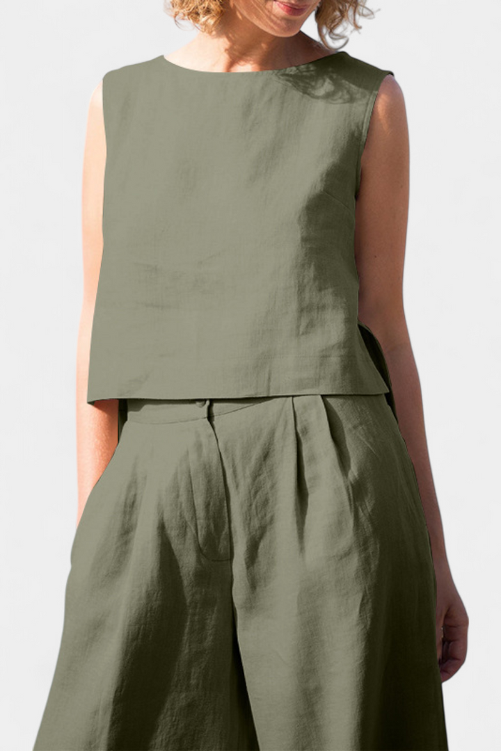 Ensemble Vintage Sans Manches Yvanne d'Été