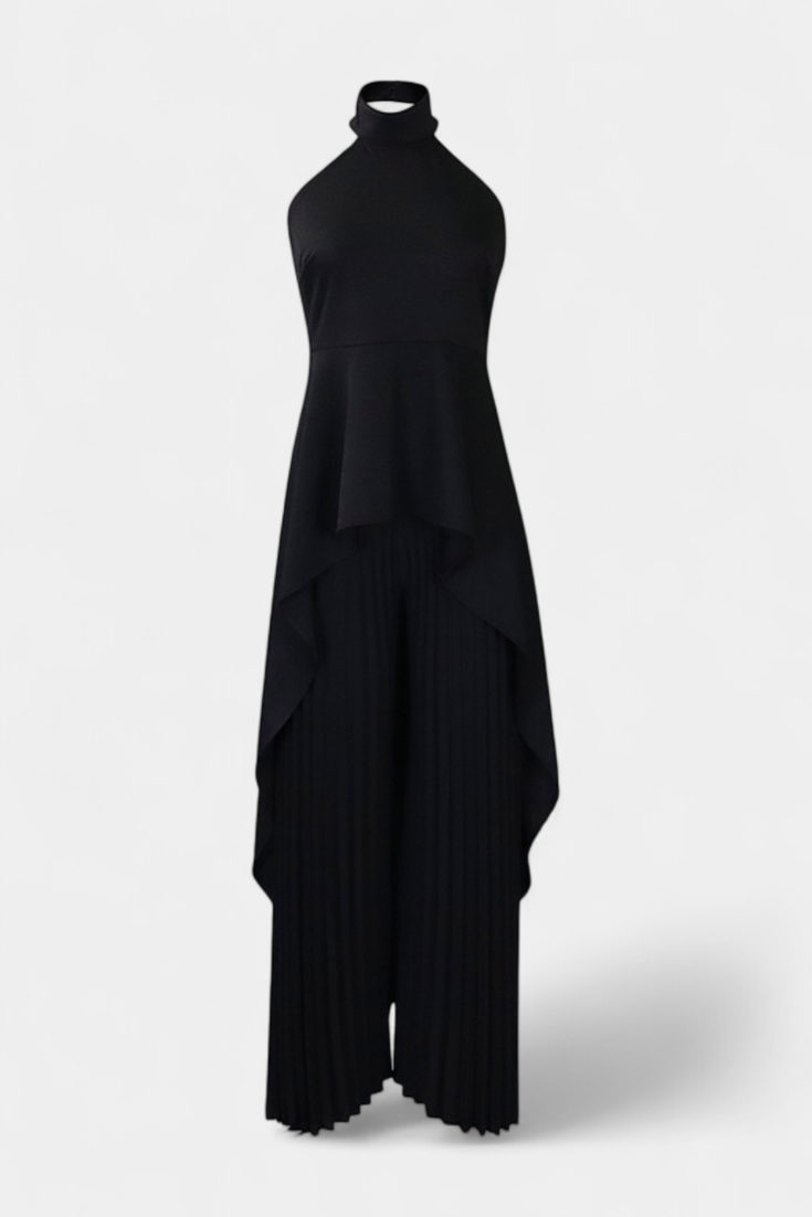 Ensemble Chrysoula Asymétrique avec Pantalon Plissé