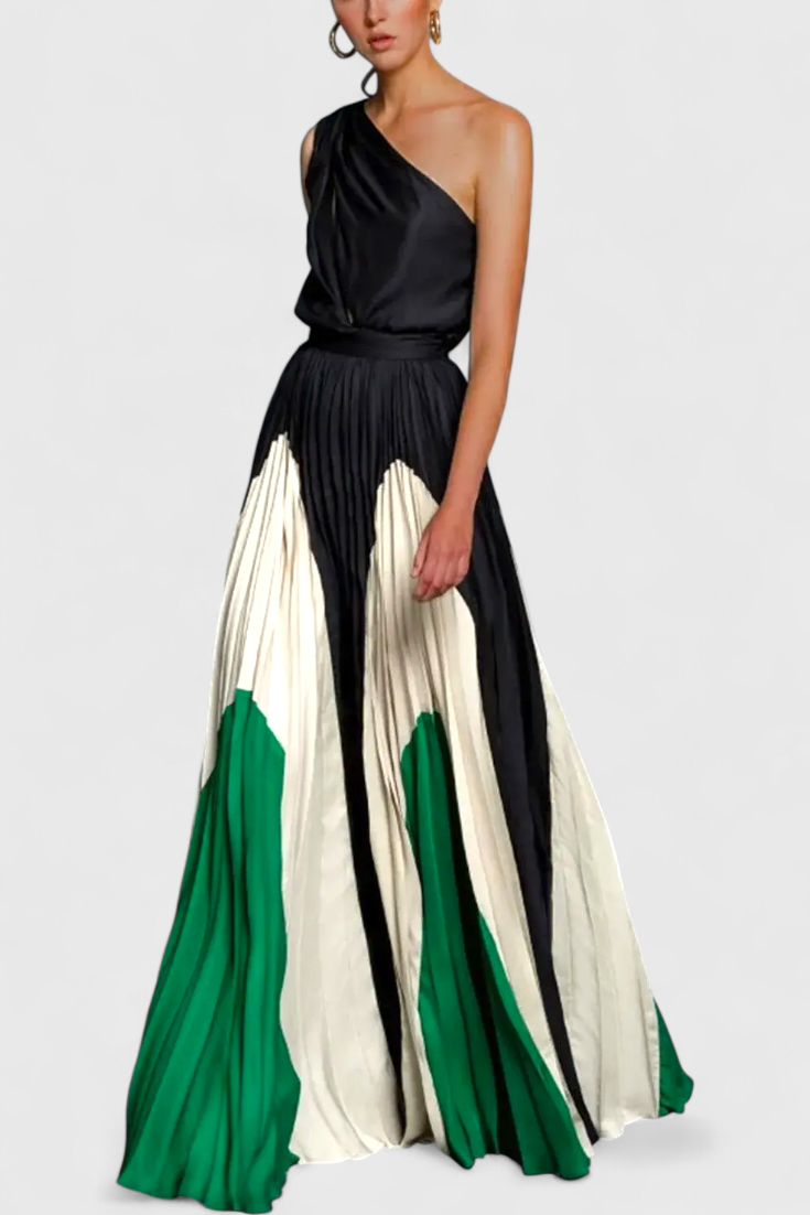 Robe Maxi Antía Off-Shoulder avec Imprimé Élégant
