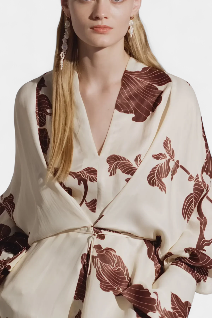 Robe Kimono Claribel avec Imprimé Origami