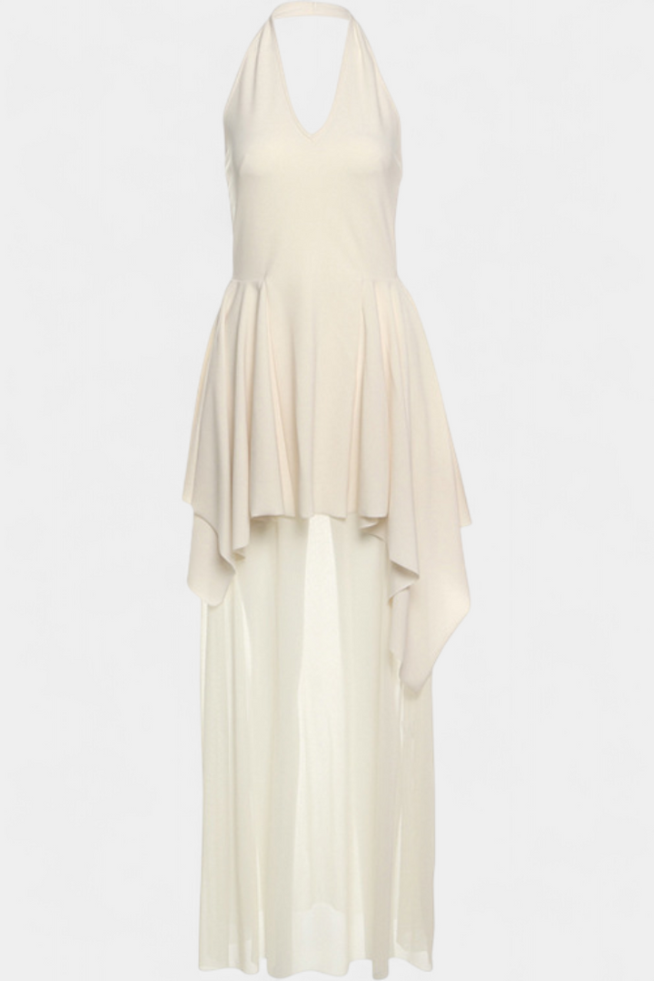 Hollis Robe Longue avec Décolleté Halter et Dos Nu