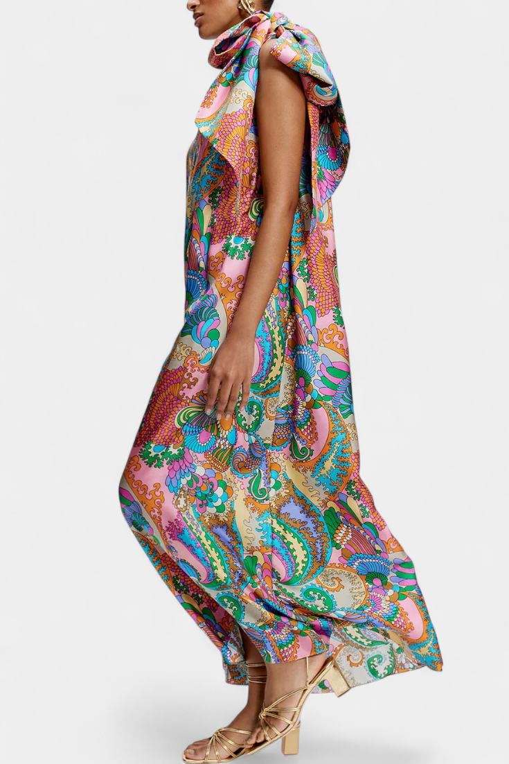 Robe Maxi Ginette avec Imprimé Arc-en-Ciel