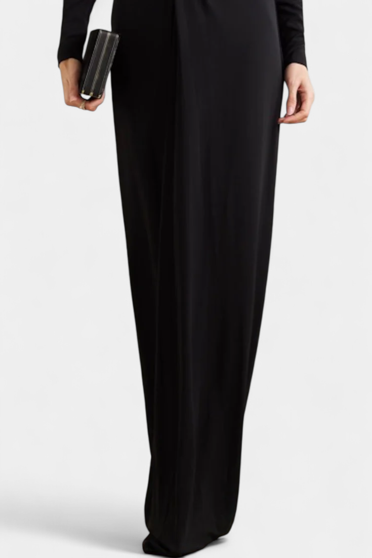 Talara Robe Maxi Ajustée avec Décolleté en V Profond