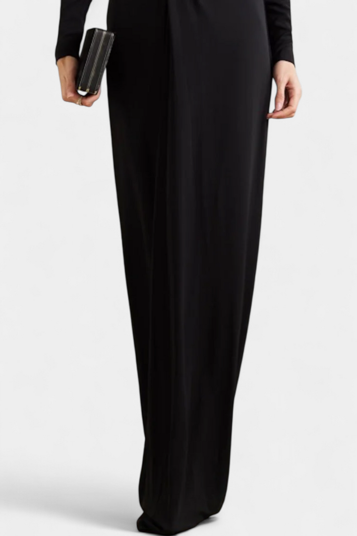 Talara Robe Maxi Ajustée avec Décolleté en V Profond