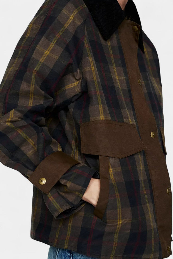 Veste Ausra à Coupe Droite avec Imprimé à Carreaux