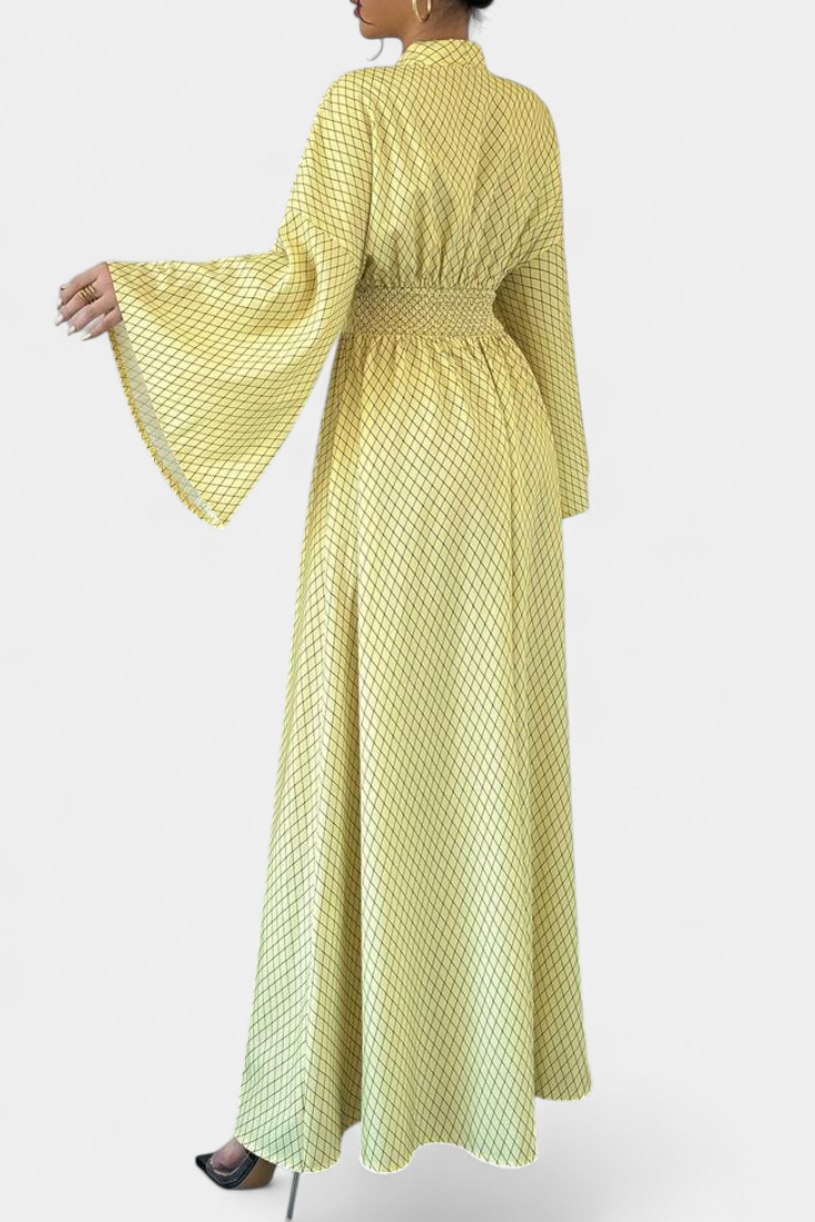 Robe Maxi Géométrique Anelia avec Décolleté en V