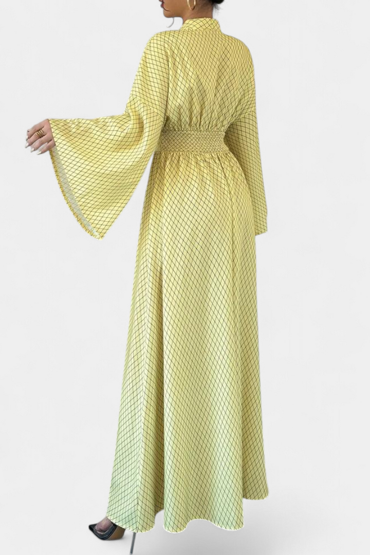 Robe Maxi Géométrique Anelia avec Décolleté en V