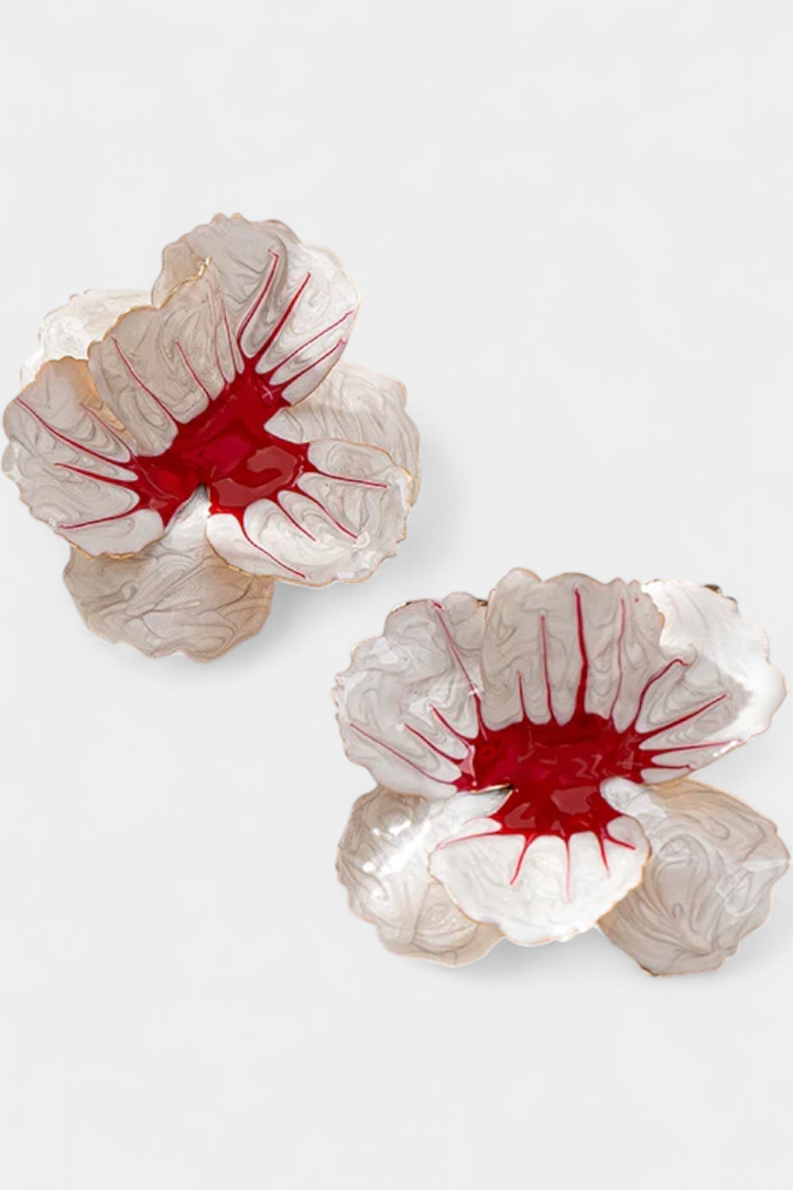 Boucles d'oreilles géométriques en forme de fleur