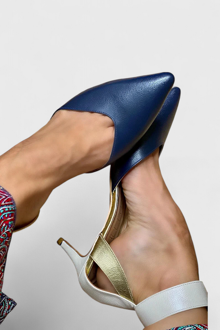 Galfira Chaussures à Talon Bas avec Bout Aiguisé et Bride Élégante