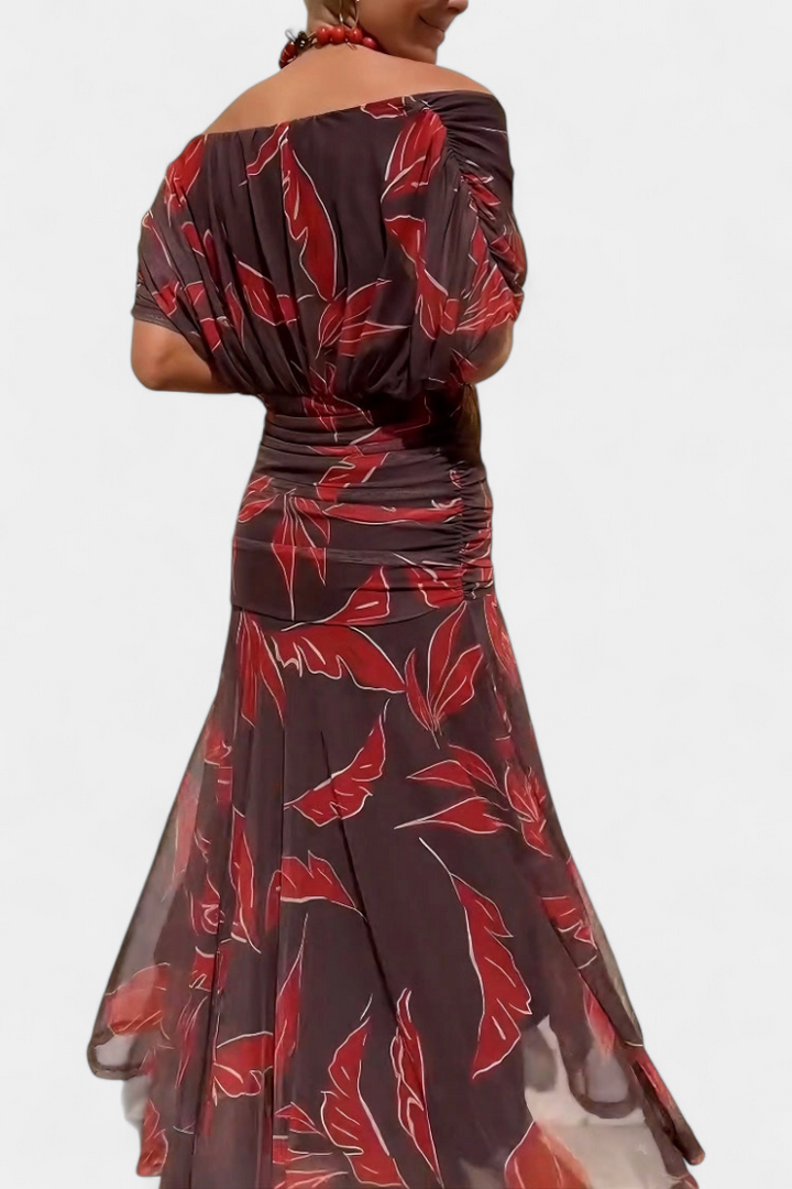 Alondra Robe Longue avec Imprimé Floral Fantaisie et Décolleté en V