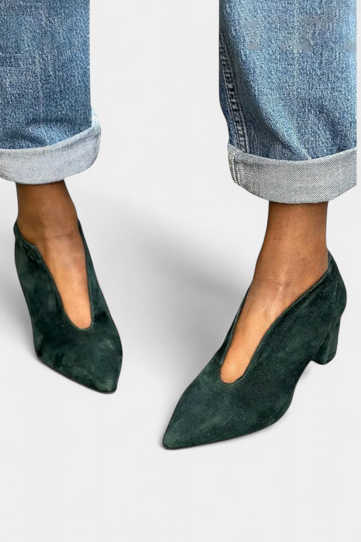 Talons Épais Hazel en Vert Foncé