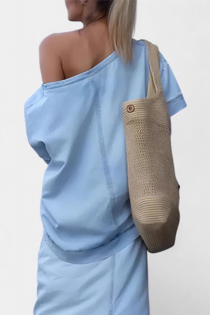 Ensemble Apolonia en Jean Asymétrique avec Ouverture Élégante