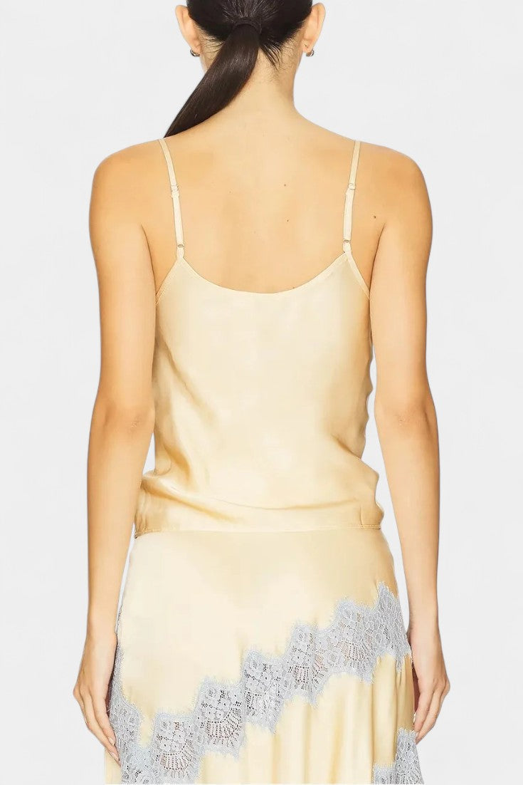 Mirren Ensemble en Satin avec Top et Jupe Midi