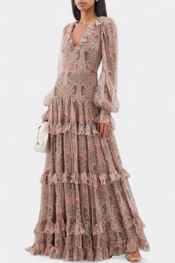 Robe Maxi Ayla avec Imprimé Paisley Vintage