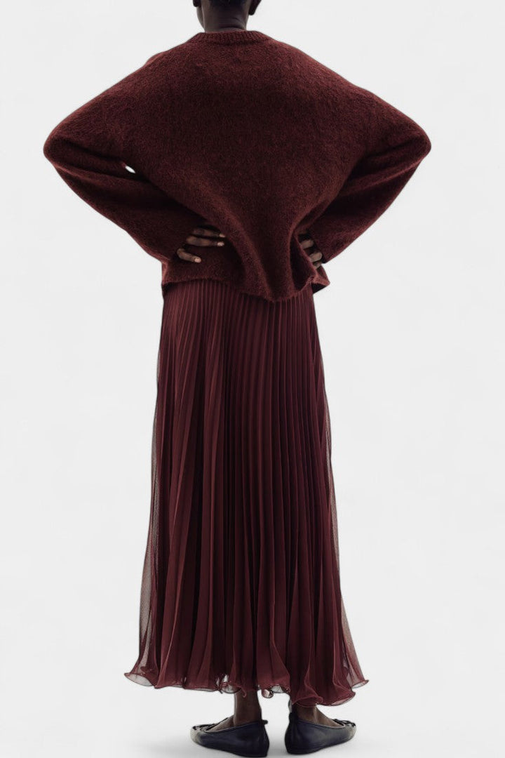 Gia Ensemble Oversized de Pull et Jupe Midi