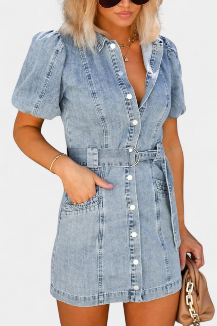 Robe Mini en Denim Lavé Orlena