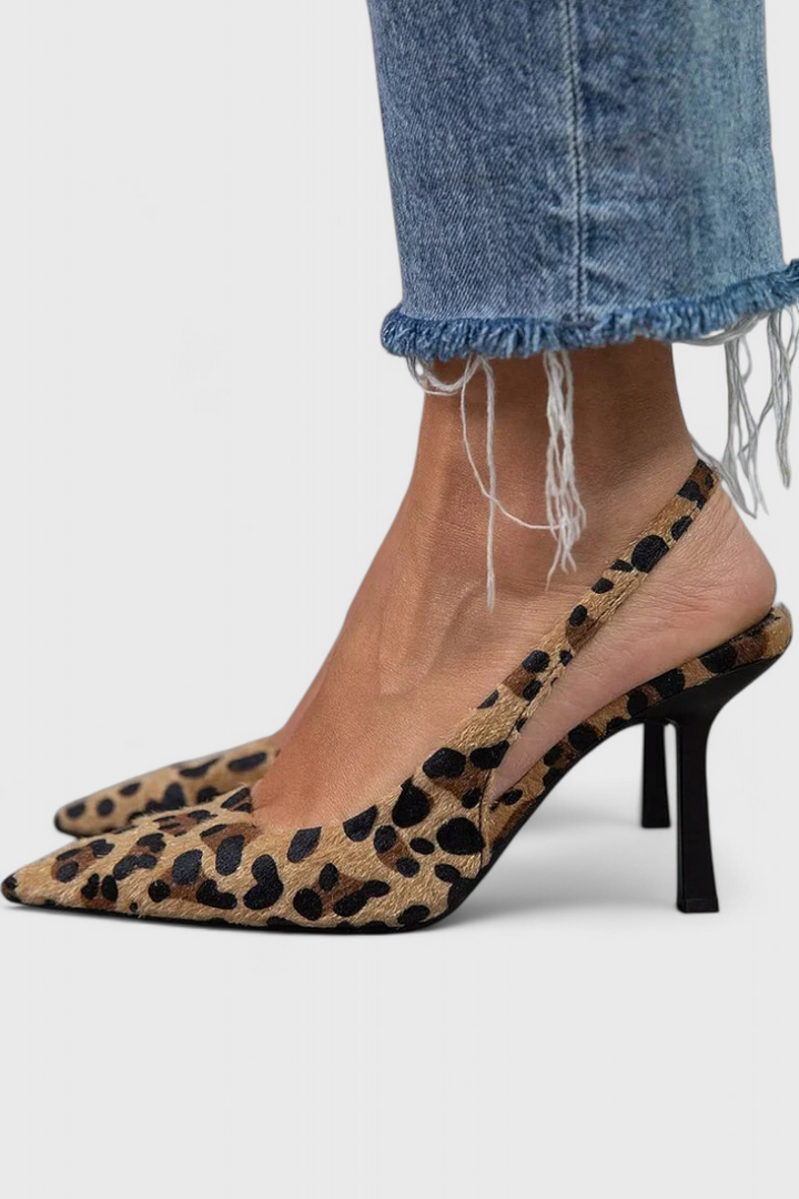 Sarahi Talons Élégants avec Détail de Griffes et Design Imprimé Animal