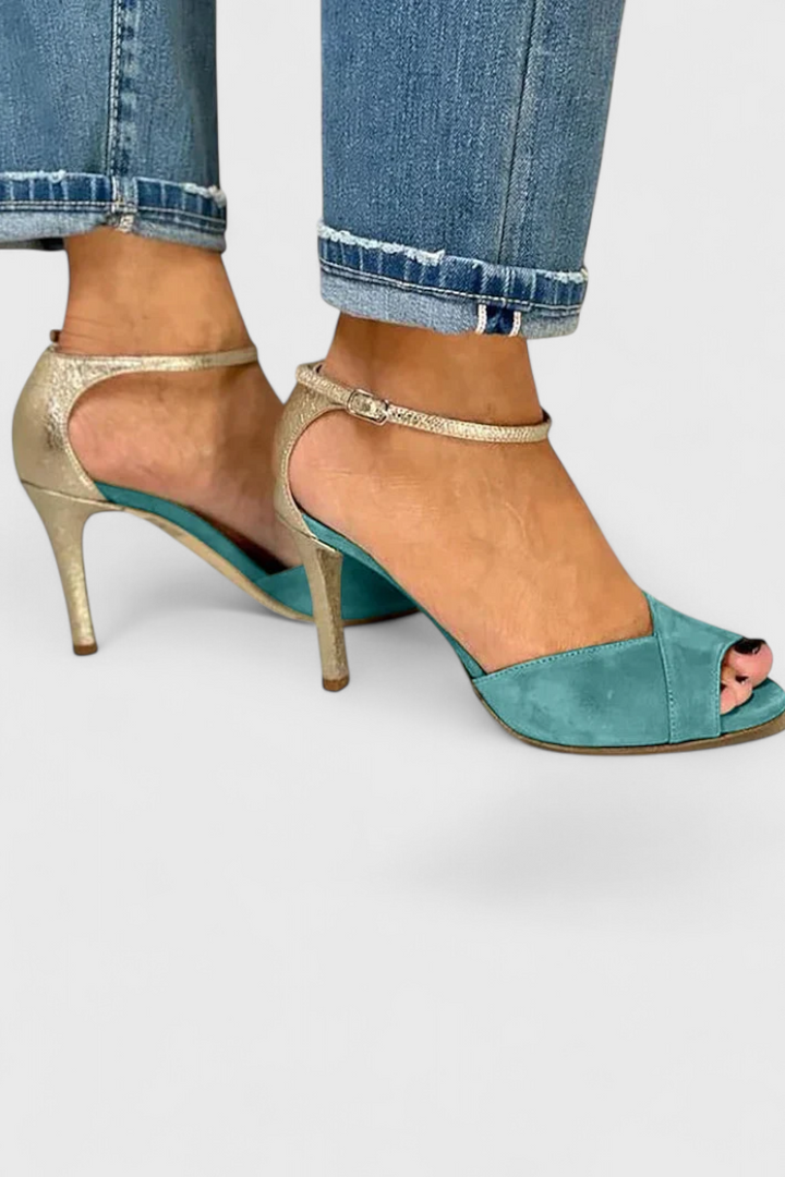 Melas Chaussures Peep-Toe à Talon Haut, Bride et Maintien Élégant