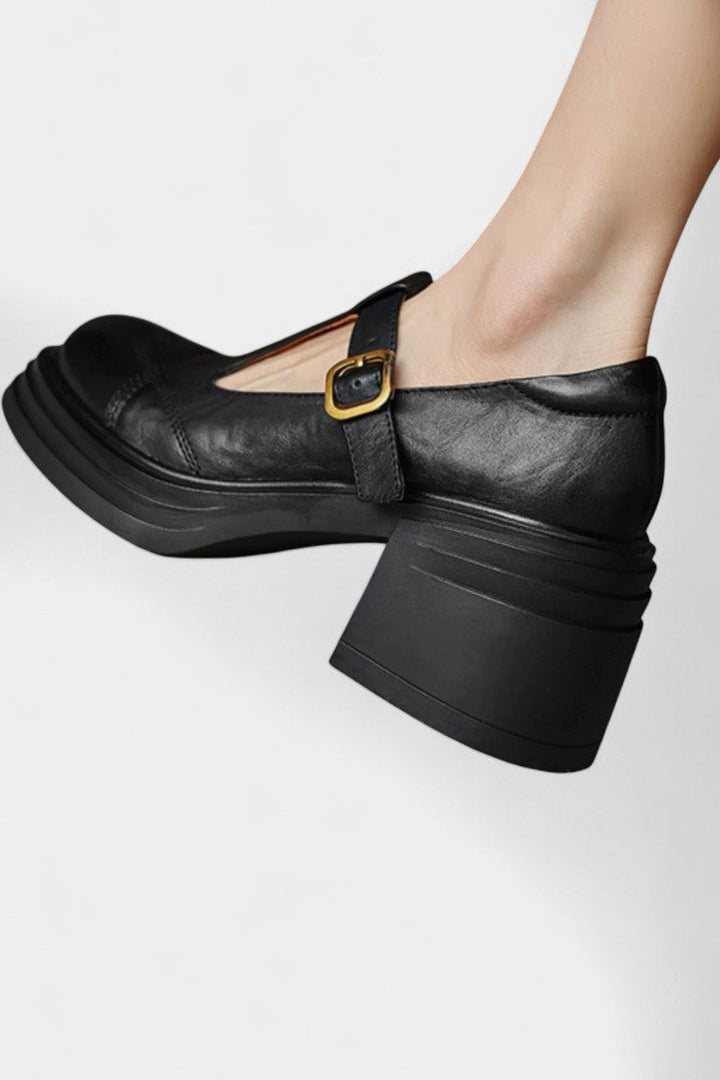 Florence Chaussures Mary Jane avec Talon Cubique