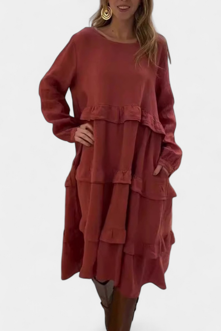 Robe Sweat Jada avec Volants et Silhouette Casual-Chic
