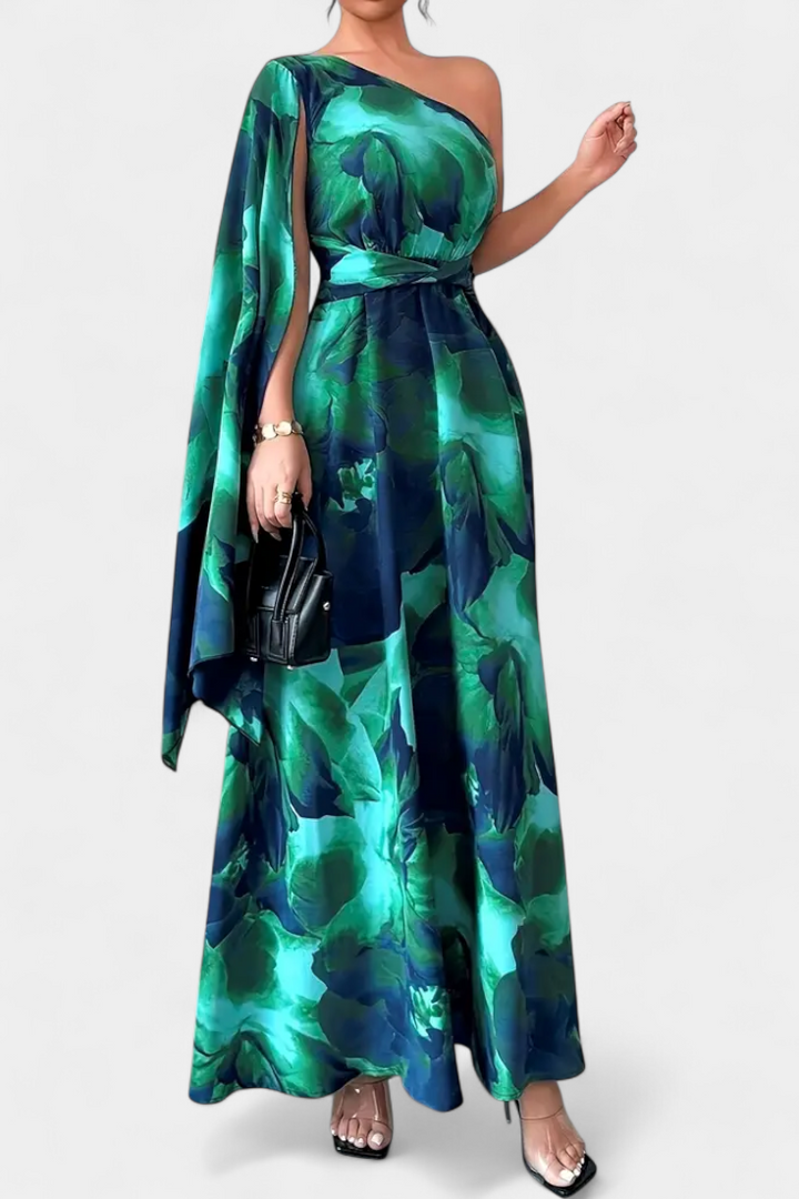 Robe Longue Asymétrique Kelbie à Une Épaule