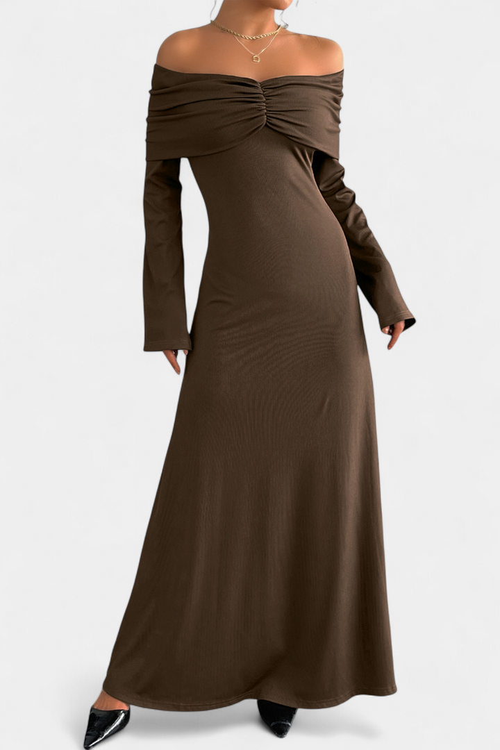 Adia Robe Longue Ajustée à Une Épaule