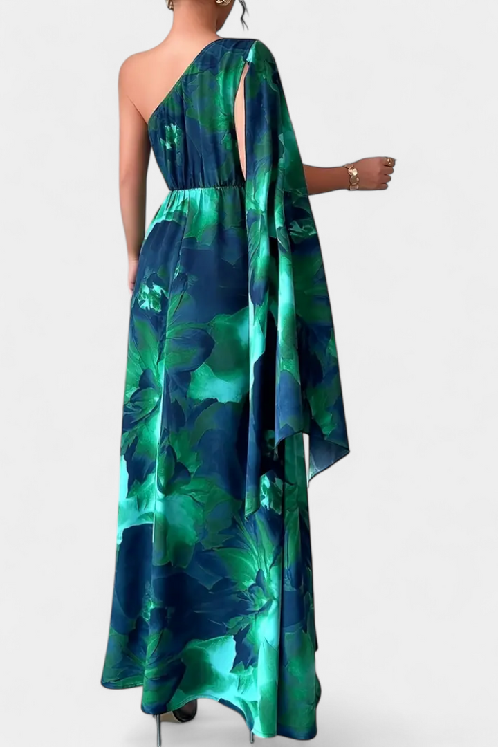 Robe Longue Asymétrique Kelbie à Une Épaule