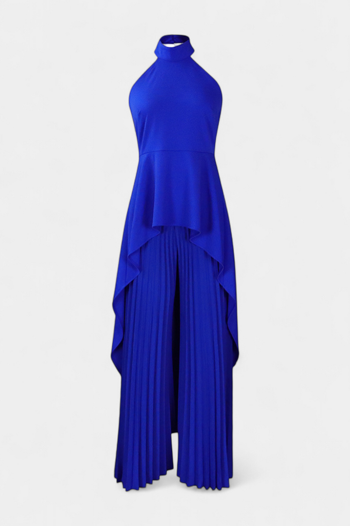 Ensemble Chrysoula Asymétrique avec Pantalon Plissé