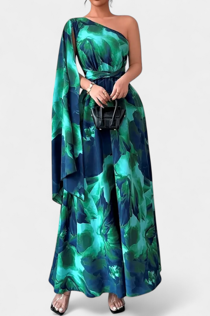 Robe Longue Asymétrique Kelbie à Une Épaule