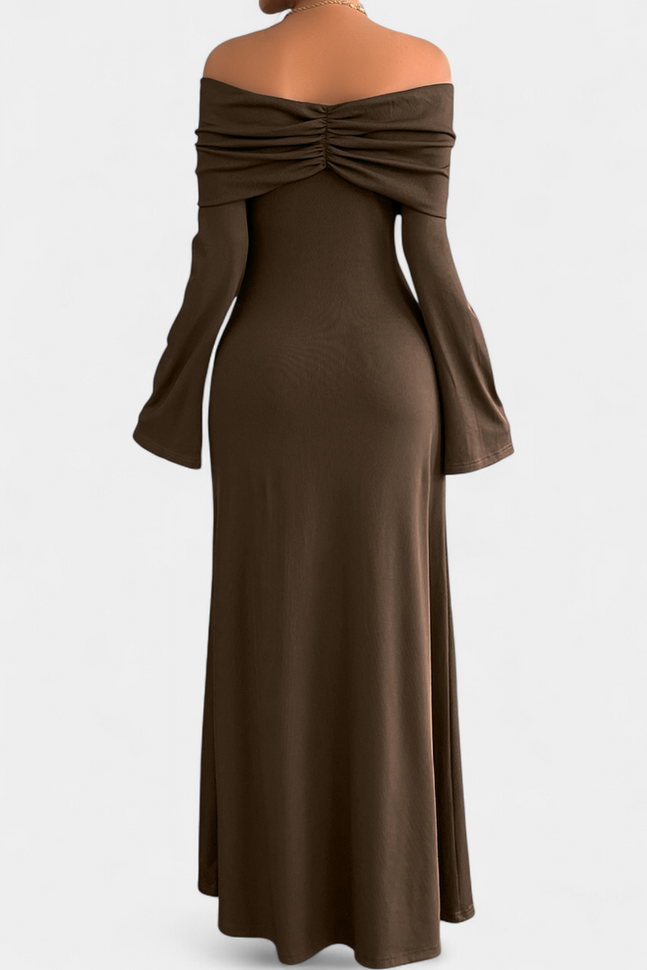 Adia Robe Longue Ajustée à Une Épaule