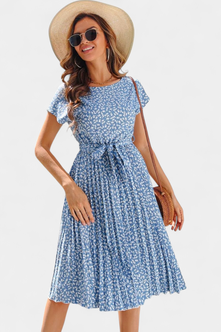 Robe Midi Florale Galilea d'Inspiration Champêtre
