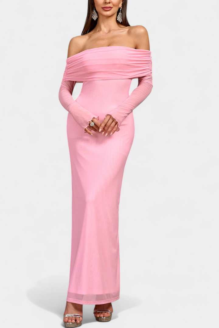 Robe Ajustée en Maille Lorelei avec Décolleté Droit