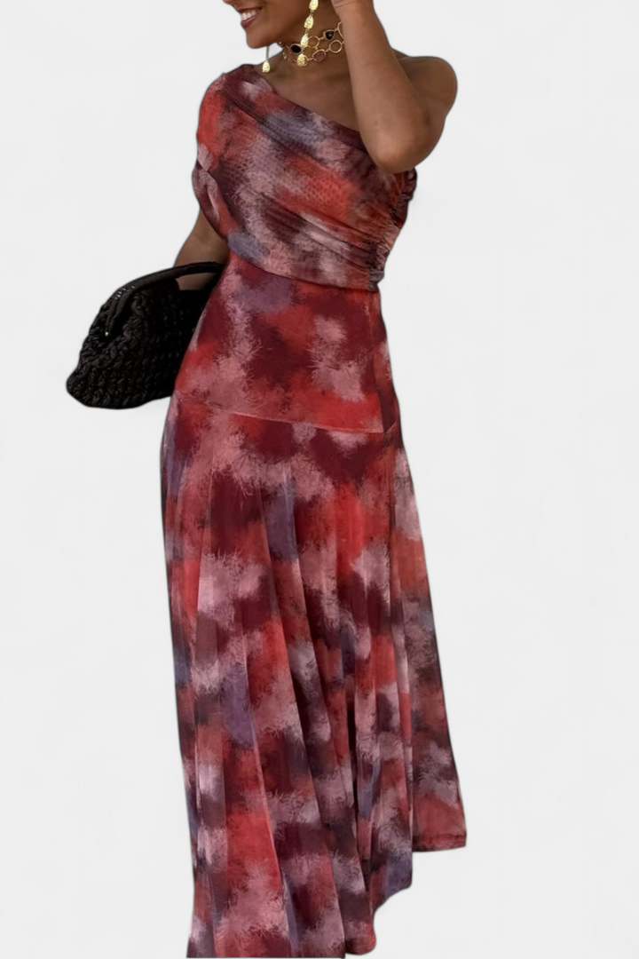 Robe Maxi Tie-Dye Jessamy à Une Épaule