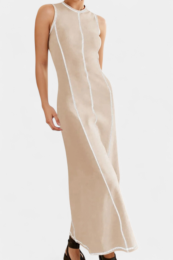 Robe Maxi Bicolore Sans Manches Santona