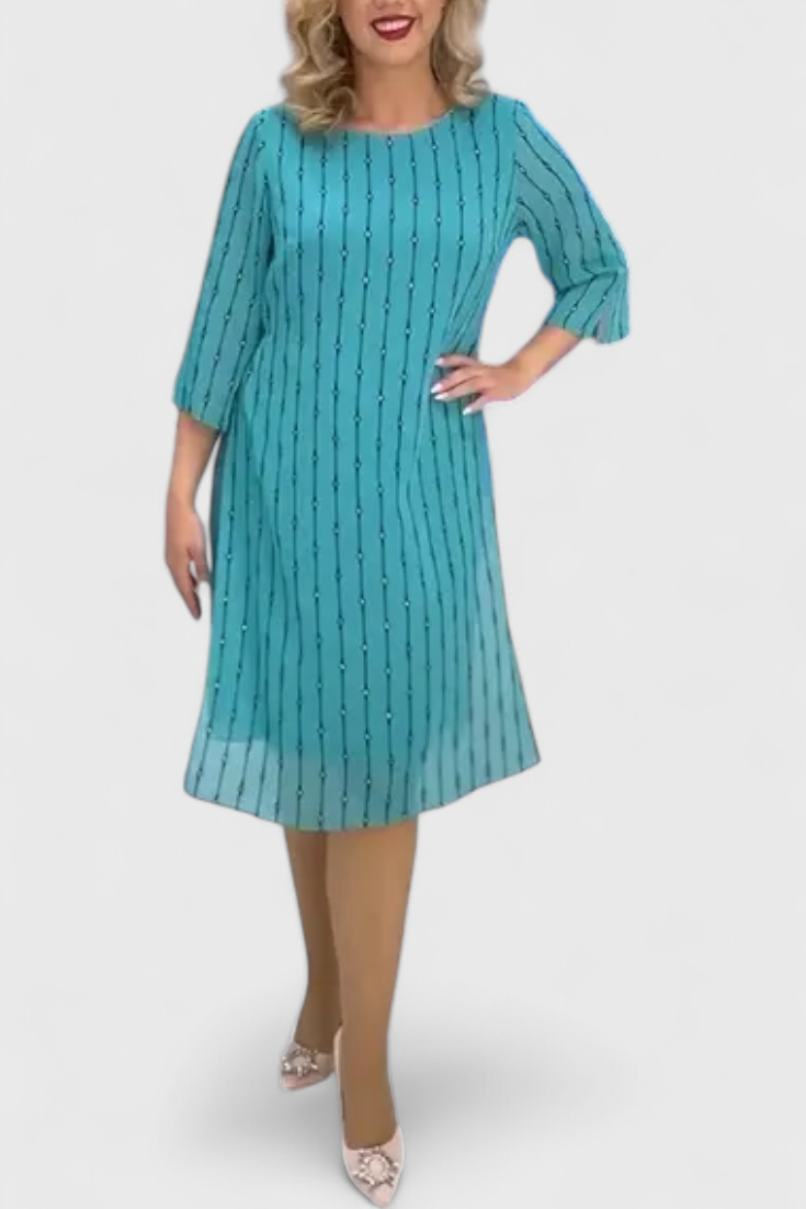 Robe Élégante en Georgette Polly avec Coupe Classique et Tombé Fluide