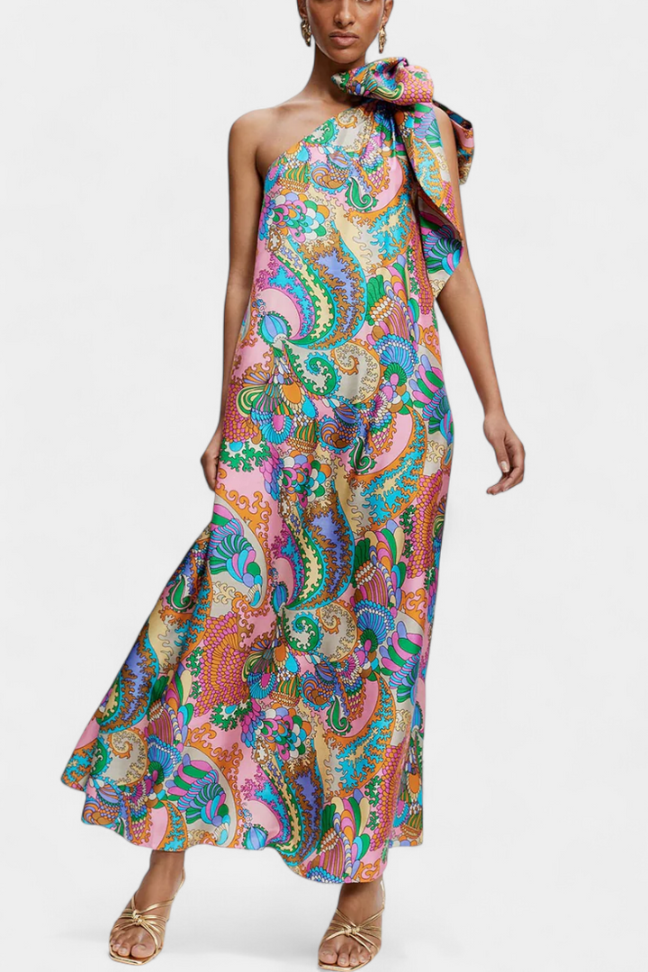 Robe Maxi Ginette avec Imprimé Arc-en-Ciel