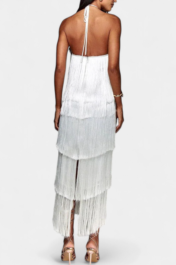 Robe Saidey avec Franges et Dos Nu