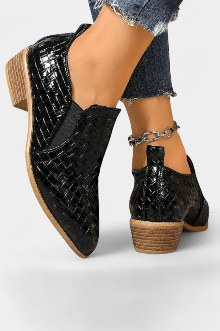 Evran Chaussures à Talon Orthopédique avec Talon Stable