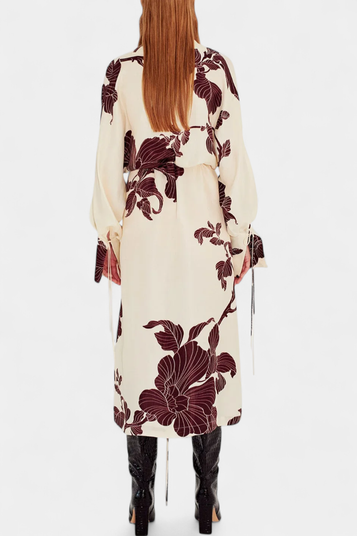 Robe Kimono Claribel avec Imprimé Origami